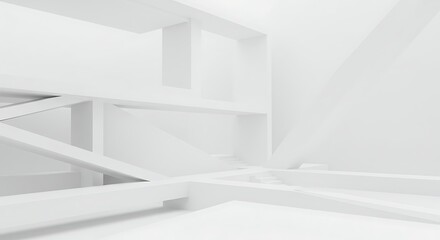 Obraz premium Abstract White Architecture Interior