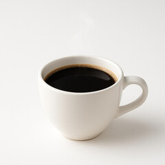 cup of coffee on white