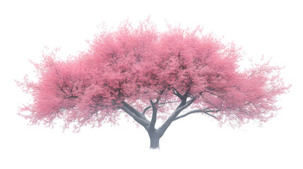 Obraz premium Pink Blossom Tree Spring Nature Scene Floral Background Isolated Tree Design Element