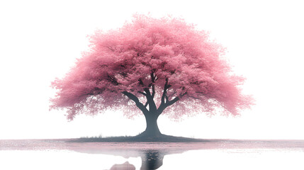 Obraz premium Pink Blossom Tree Spring Nature Scene Tranquil Landscape Floral Background Artistic Image