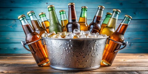 Naklejka premium Bucket of Beers