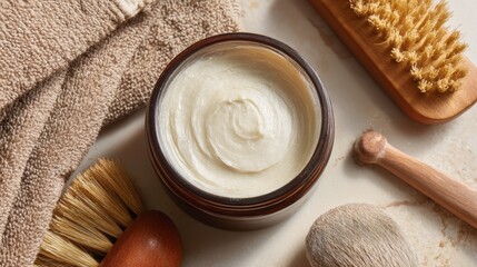 Luxurious self care and grooming routine with natural body care products