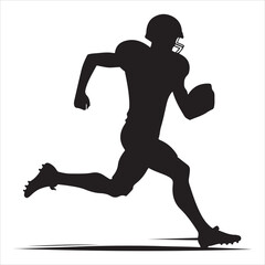 A football or soccer player running with ball