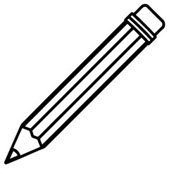 Sharpened Pencil Icon: A simple illustration of a classic graphite pencil, poised for writing, drawing, or sketching, symbolizing creativity and the power of ideas.