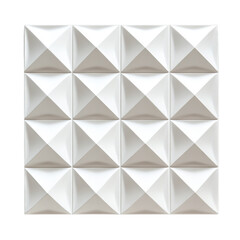 Obraz premium Single ceramic kitchen tile in matte white. Isolated white background. Png format