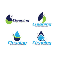 Cleaning Creative Concept Logo Design Template