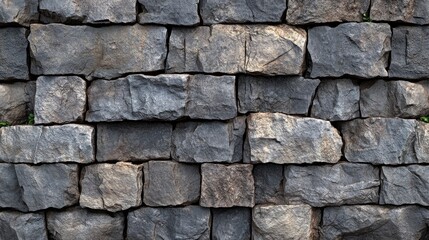 Obraz premium Close-up view of a textured stone wall.