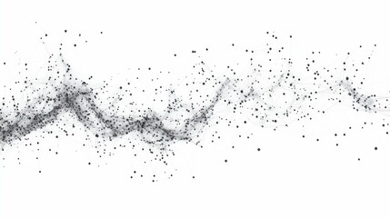 Fototapeta premium A complex web of interconnected dots and lines on a clean white background.
