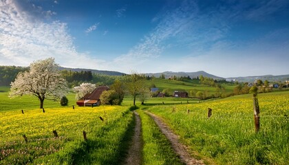 Obraz premium Rural landscape in the springtime