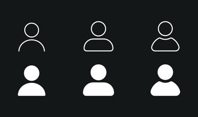 User icon set. Default profile picture