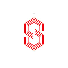 premium S letter monogram concept icon vector illustration template design