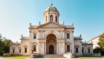 Fototapeta premium Ancient museum building showcasing ornate architecture, historical beauty