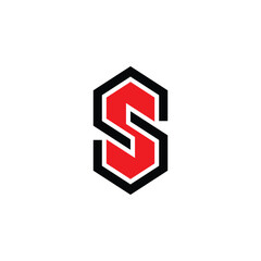 premium S letter monogram concept icon vector illustration template design