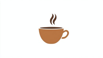 A steaming cup of coffee with minimalist design perfect for breakfast cafe and beverage them