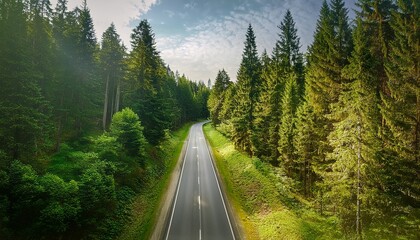 Driving through a forest