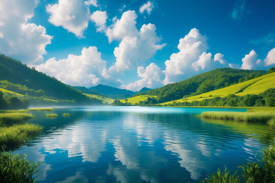 lake in the mountains