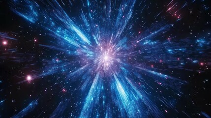 Naklejka premium A dazzling burst of light in the cosmos, a cosmic explosion of energy.