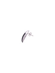 Fototapeta premium Elegant silver earring jewelry fashion accessory minimalist style on white background . Cut out Isolated on White Background