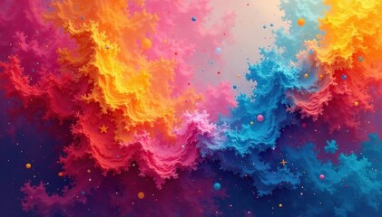 Fototapeta premium Abstract geometric shapes, vibrant colors and textures , color, background, graphic