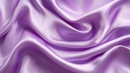 Obraz premium Elegant lavender silk fabric with soft folds and waves.