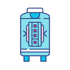 Cryochamber Icon Vector Illustration Isolated on Black Background