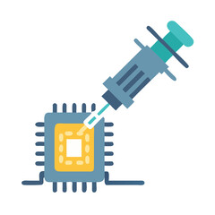 Chip Repair with Syringe, Technology Fix, Microchip Repair