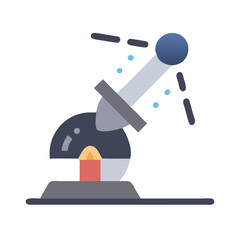 Plasma cutting machine flat icon on black background