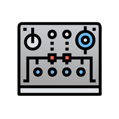Audio Console Illustration for Electronic Music and Sound