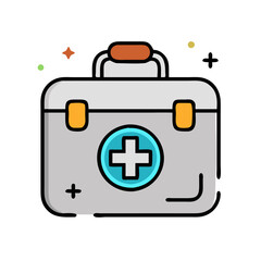 Obraz premium First aid kit illustration isolated on black background