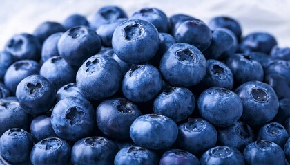 A pile of fresh blueberries
