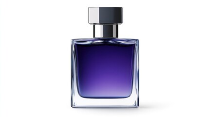 Fototapeta premium Elegant Perfume Bottle with Deep Purple Liquid HighQuality Fragrance Packaging Luxury Beauty