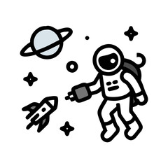 Abstract night with moon and landscape in black