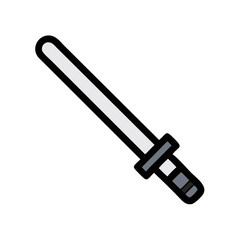 Naklejka premium Sleek light saber illustration on a black background