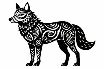 Fototapeta premium vector illustration of a fox