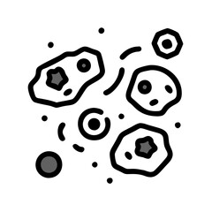 Abstract Stars and Circle Floating in Dark Space