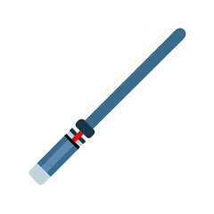 Abstract Blue Lightsaber Illustration Against a Black Background