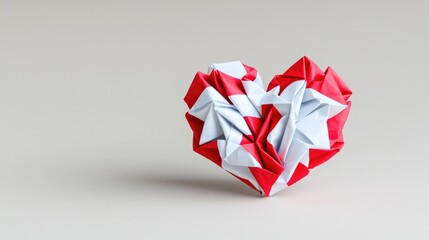 Obraz premium Crumpled paper heart symbol of heartbreak and emotional pain