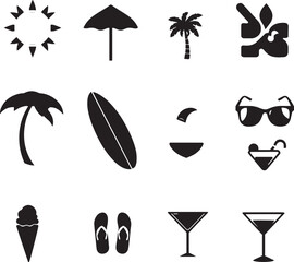 Summer Beach Vector Mega Pack: Tropical Vacation Icons and Illustrations
