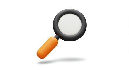 3 d magnifying glass icon search tool investigation exploration digital graphic