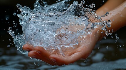 Fototapeta premium Water Splash Hand Photography