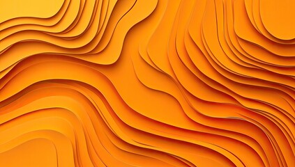 Abstract orange wavy layered background.