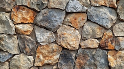 Obraz premium Rough, irregular stones create a textured stone wall.