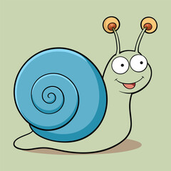 Cartoon Snail Clipart | Cute Garden Animal Illustration for Kids