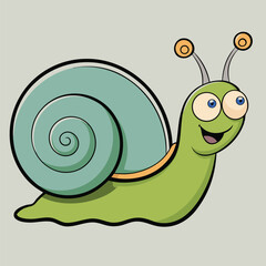 Cartoon Snail Clipart | Cute Garden Animal Illustration for Kids