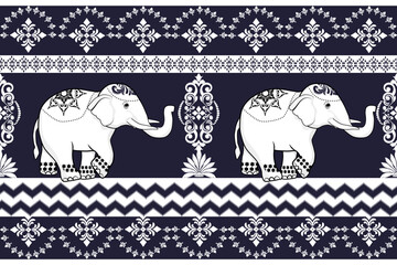 Vector elephant pattern designs for outfits pants ,set 