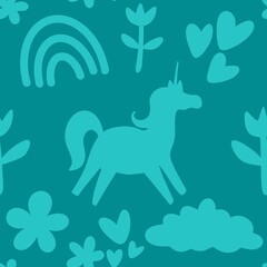 Christmas animals seamless horse pattern for wrapping paper and fabrics