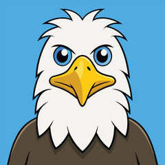 Cartoon Bald Eagle Clipart | Majestic Bird of Prey Illustration for Kids