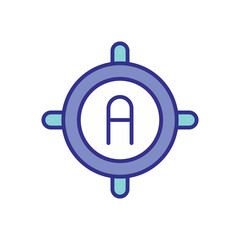 Ampere icon vector stock illustration