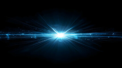 Fototapeta premium Abstract Blue Light Burst Background