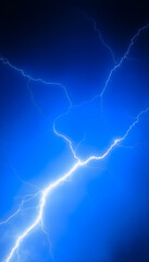 bright blue background with a lot of lightning